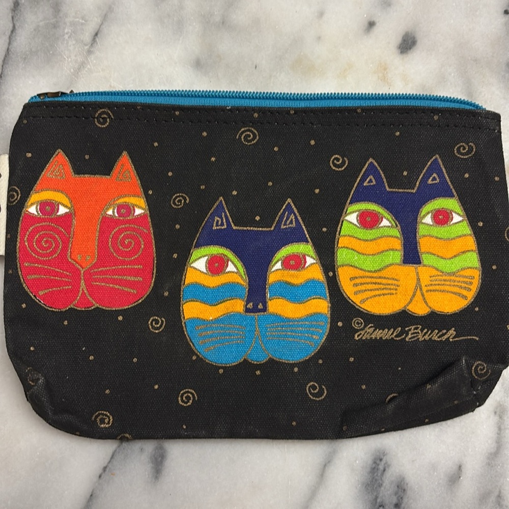Laurel Burch Cat Design Pouch - Multicolor - Picture 2 of 9